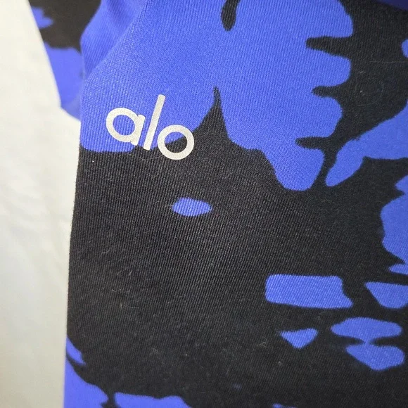 G270. ALO AirBrush Leggings in Electric Blue/Black - Size M - Picture 4 of 8